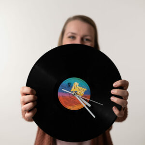 The Record Clock - witte secondewijzer