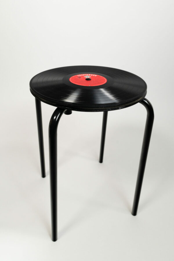The Record Stool - Paint It Black