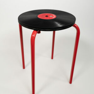 The Record Stool - Strawberry