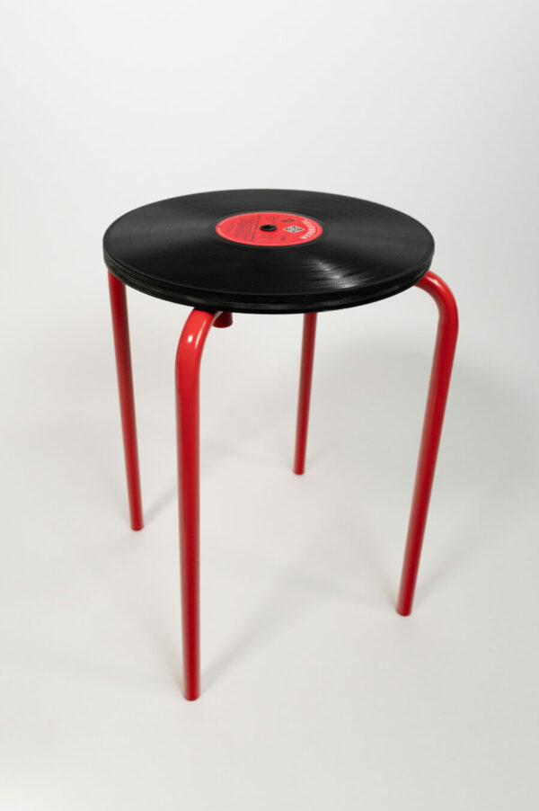 The Record Stool - Strawberry
